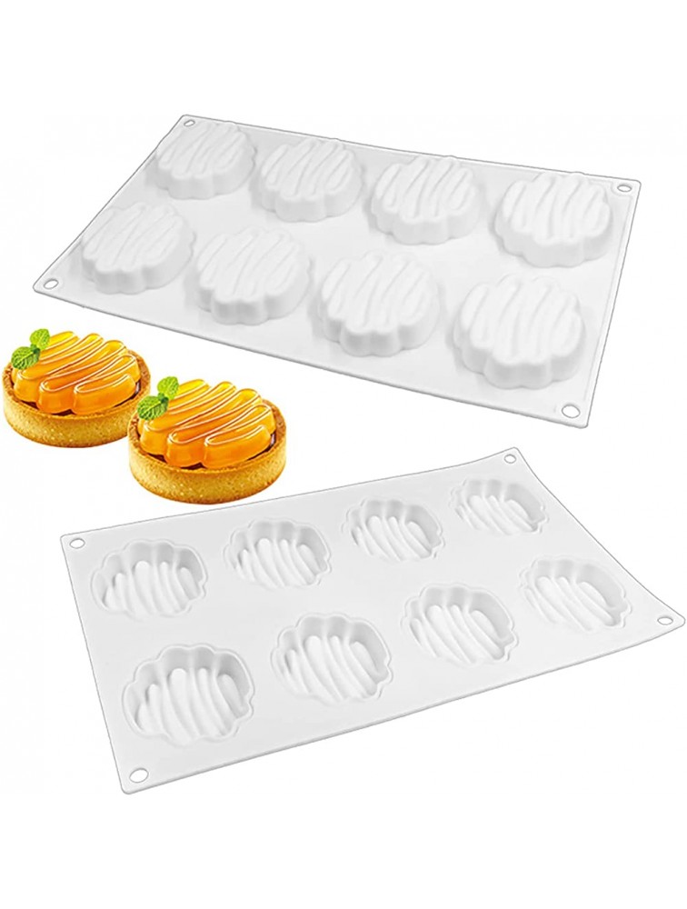 Superper Mousse Cake Baking Mould Reusable 8 Cavities No-Stick Mould Flexible Pastry Dessert Chocolate Mould Bakery White - BTYO42NIZ