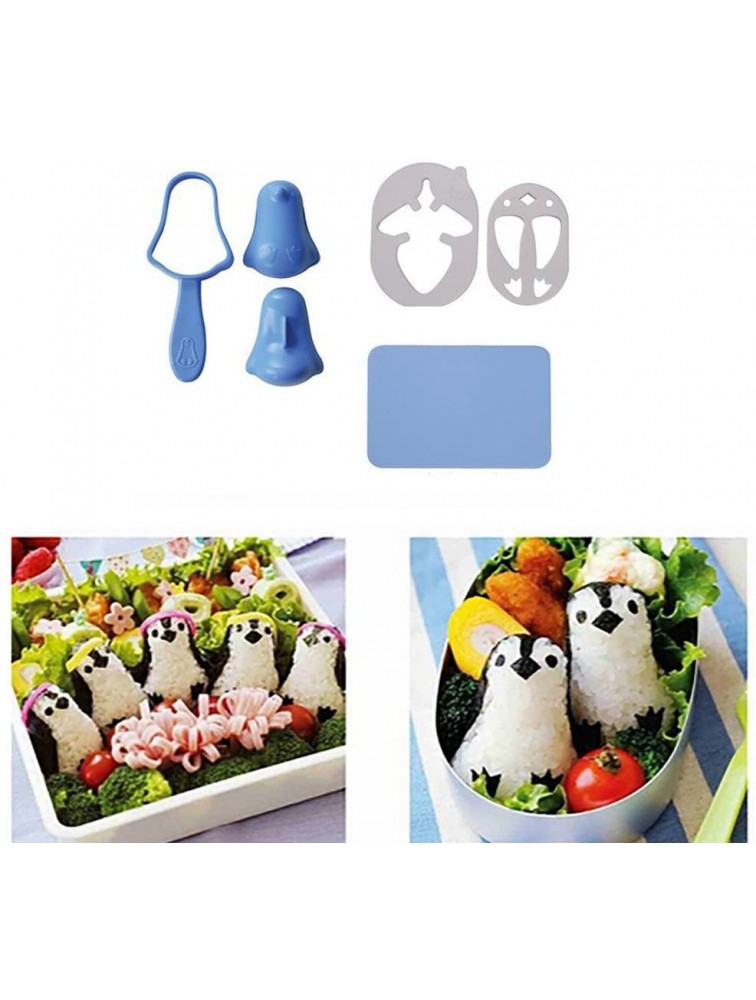 TEEGUI Accessories Rice Ball Mold Cartoon Penguin Sushi Maker Mould Seaweed Cutter Kitchen Rice Mould for Kids - BASENST1P