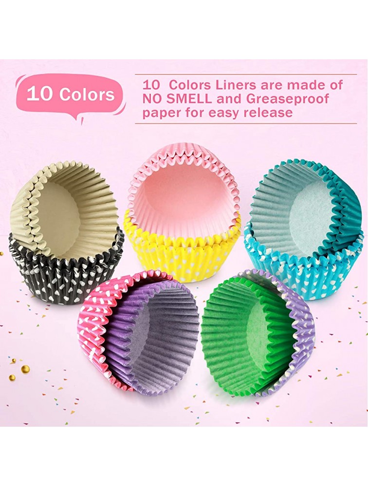 1000 Pieces Standard Baking Cups Liners Polka Dots Paper Baking Cups Cupcake Liners for Cake Muffins Cupcakes and Candies - BKE3N3IDF