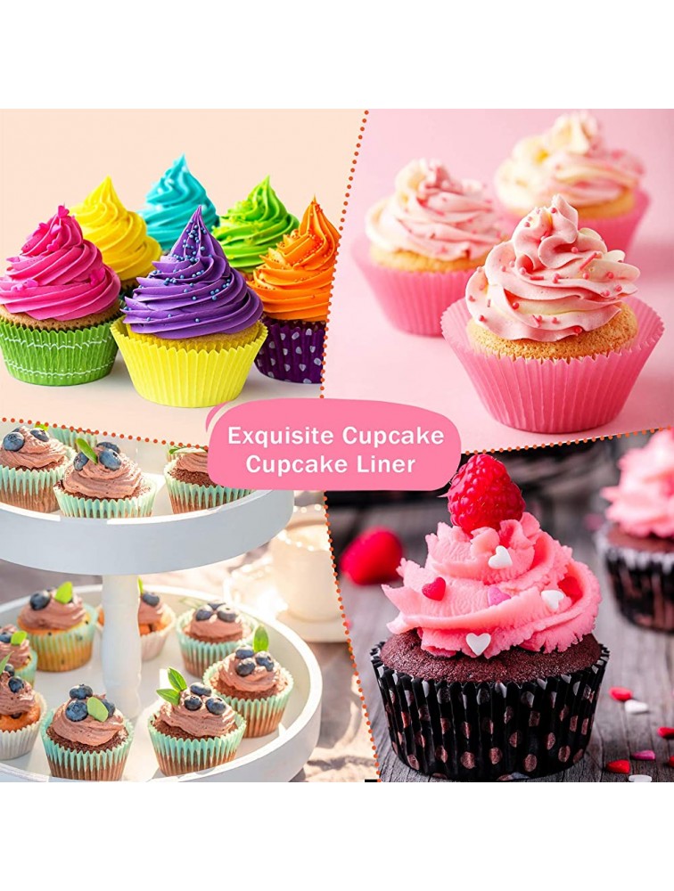 1000 Pieces Standard Baking Cups Liners Polka Dots Paper Baking Cups Cupcake Liners for Cake Muffins Cupcakes and Candies - BKE3N3IDF