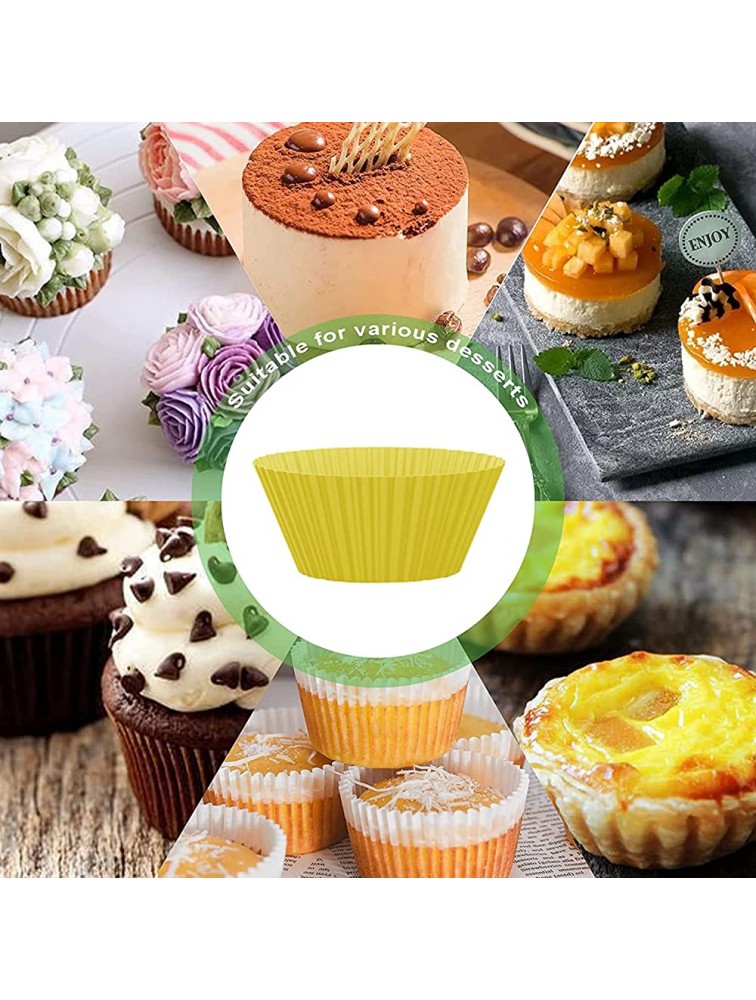 20 Pcs Silicone Baking Cups Reusable Cupcake Liner Food Grade Safe BPA Free Non Stick Muffin Liners For Baking Cupcake Mold 4 Shape Multicolor - B3RPGFBUO