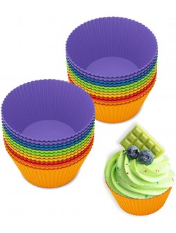 30 Pack Silicone Baking Cups Reusable Non Stick Silicone Cupcake Liners for Baking - B1JFGKVG0
