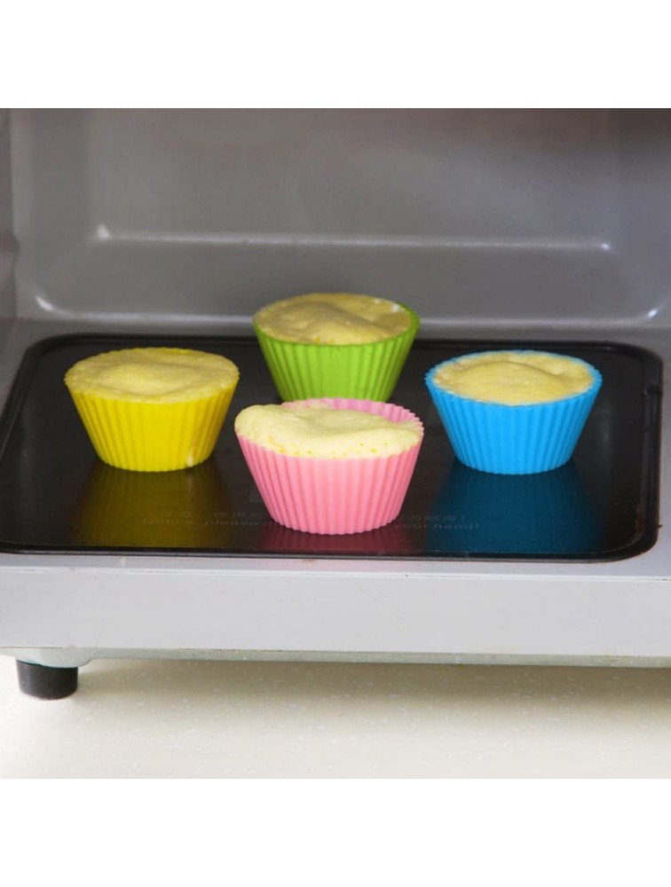 42 pcs Silicone Cupcake Baking Cups SENHAI Non-Stick Heat Resistant Cake Molds Ice Cube Molds for Making Muffin Chocolate Bread 6 Shapes - BH5YBYJRW