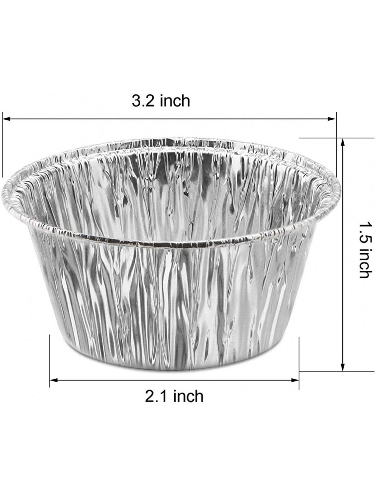 Aluminum Foil Ramekins Little Foil Cups [150 Pack] Ramekins Muffin Cups Durable Quality Disposable Ramekins 4 oz Disposable Baking Cups for Cupcake Tart,Pudding,Appetizer - B3B6Q4RJ3