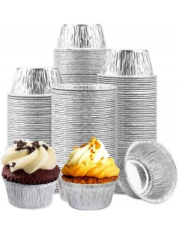 Aluminum Foil Ramekins Little Foil Cups [150 Pack] Ramekins Muffin Cups Durable Quality Disposable Ramekins 4 oz Disposable Baking Cups for Cupcake Tart,Pudding,Appetizer - B3B6Q4RJ3