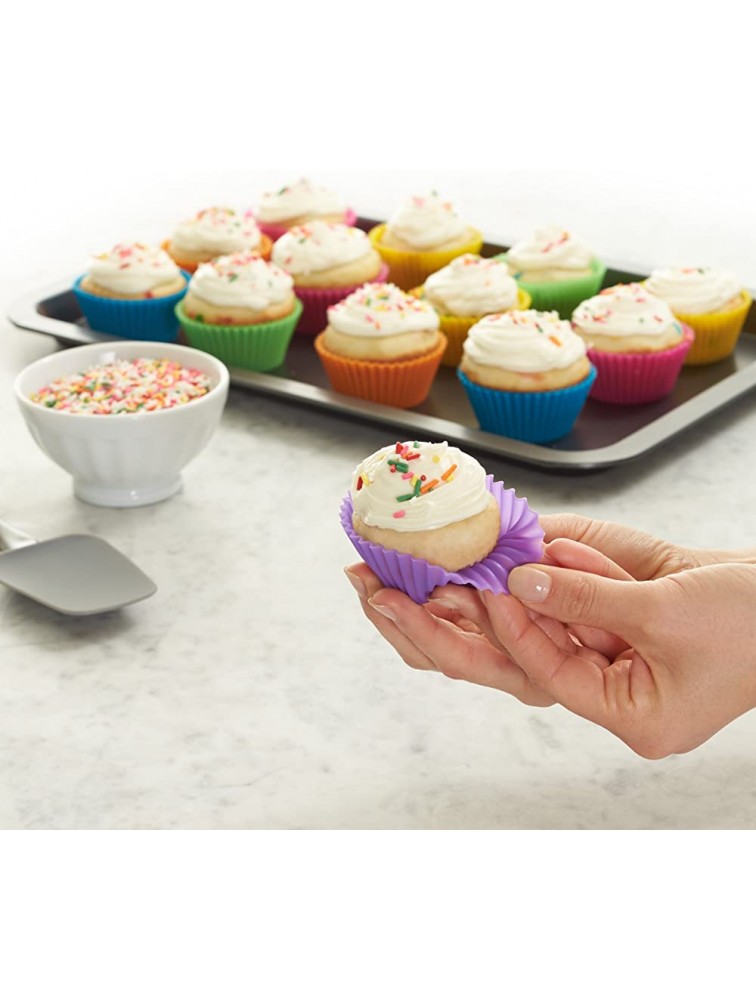 Basics Reusable Silicone Baking Cups Muffin Liners Pack of 24 Multicolor - BVGDHFX4C