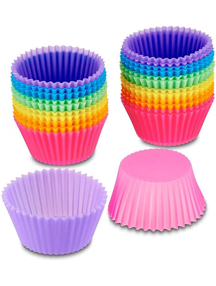 Basics Reusable Silicone Baking Cups Muffin Liners Pack of 24 Multicolor - BVGDHFX4C