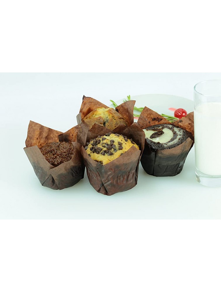 Brown Tulip Baking Cups Extra Large Pack of 200 - BVZO9SECP