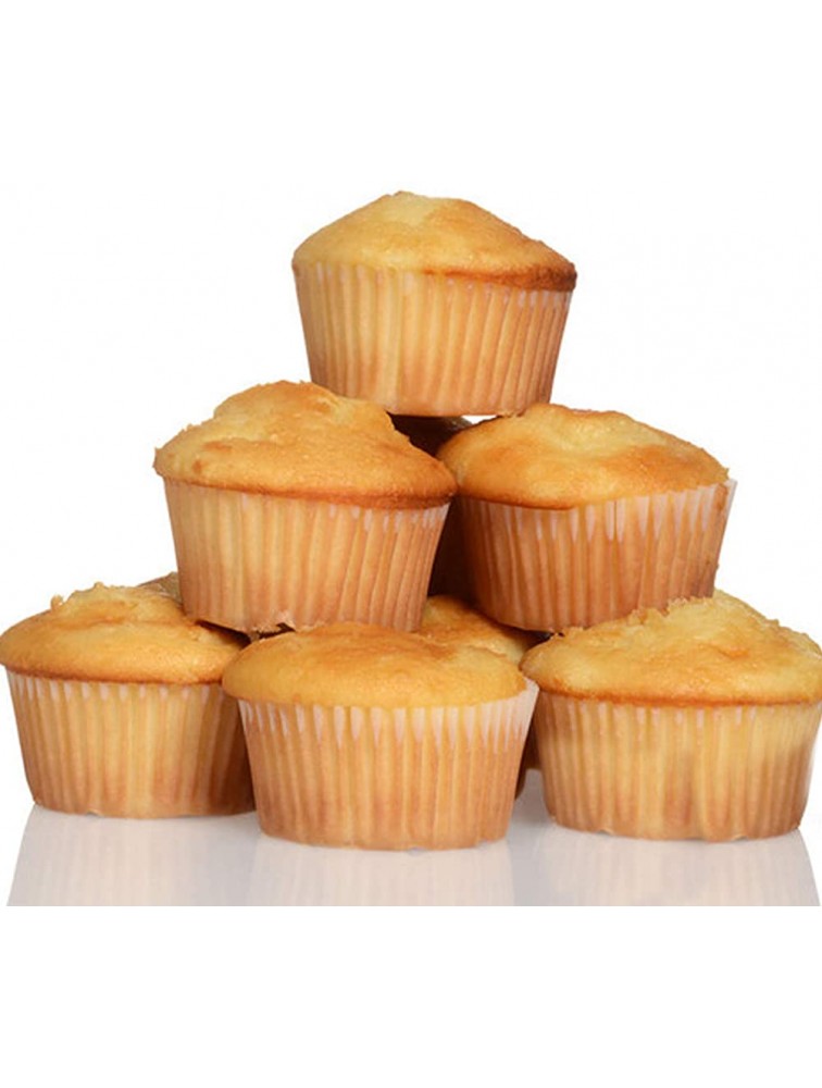 Caperci Standard Natural Cupcake Liners 500 Count No Smell Food Grade & Grease-Proof Baking Cups Paper - BYYOB2W7H