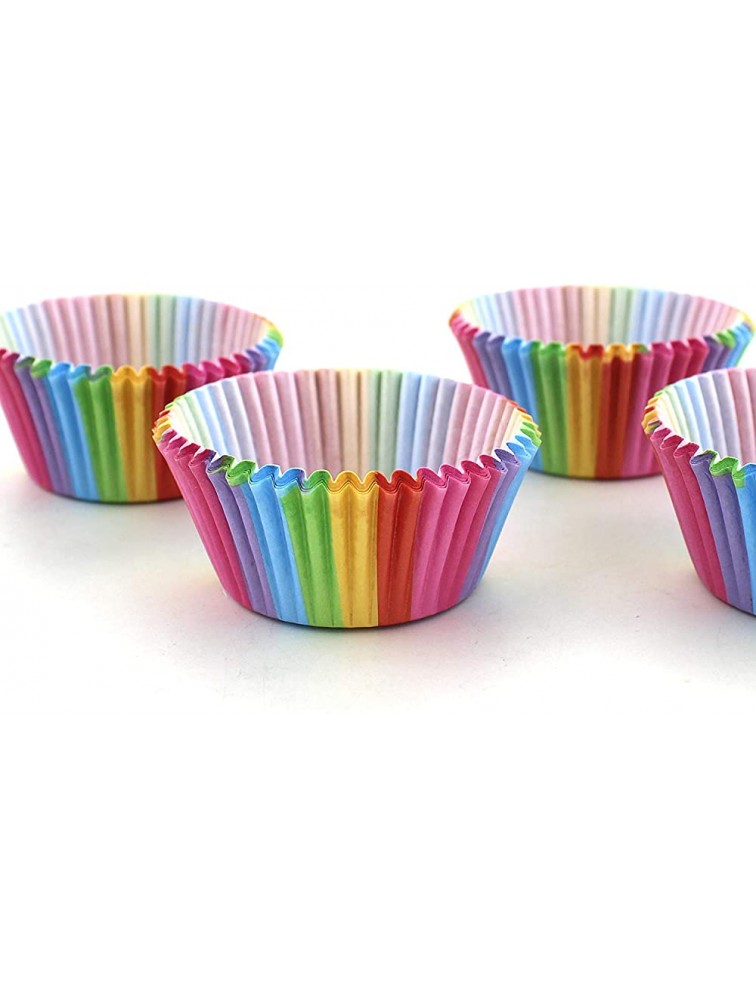 Cupcake Cases Cake Paper Cup Rainbow Baking Cups for Oven Wedding Party Birthday 100pcs - BM0P41FNL