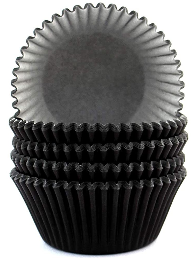 Eoonfirst Standard Size Cupcake Liners Halloween Party Baking Cups 100 Pcs Black - BTG80FU3H