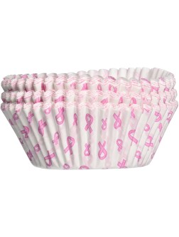 Fox Run Pink Ribbon Bake Cups Pack of 75 - BOHLWQIRT
