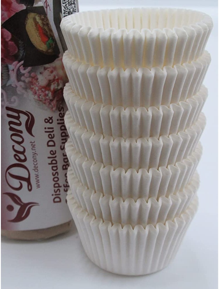 Mini Baking Cups white 1-1 2 x 1'' = 3.5 appx. 500 pc. - BXISN27EW