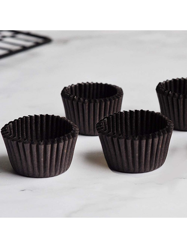 Mini Baking Paper Cup 400-Pack Brown Cupcake Liners Disposable Baking Cup Muffin Liners for Baking - B3YIDPL3K
