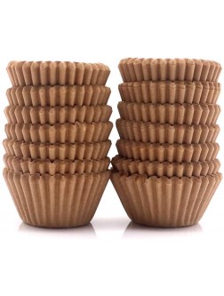 Mini Cupcake Liners 300-Count Natural Baking Paper Cups 1.25 Inch Greaseproof Disposable Muffin Liners for Baking Muffin and Cupcake Natural Color - BQ1N4BLEF