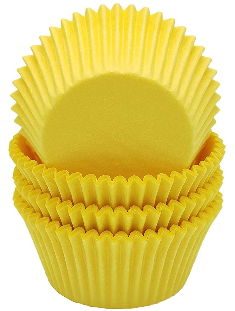 Mombake Premium Yellow Greaseproof Cupcake Liners Muffin Paper Baking Cups Standard Size 100-Count - BKG1B7MT3