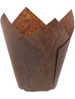 Royal Brown Tulip Style Baking Cups Large Sleeve of 200 - BMI5F5974