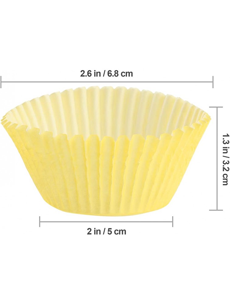 TRUSBER Baking Cups 100 pieces Paper Cupcake Liners Wrappers Nonstick Muffin Molds Baking Cup Holders for Wedding Birthday Baby Shower or Holiday Party Yellow - BF3QESQ4B