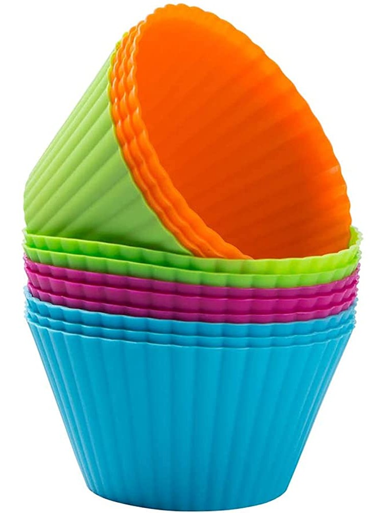 Webake Jumbo Silicone Muffin Cups 3.5 Inch Jumbo Silicone Baking Cups Reusable Cupcake Liners Nonstick Large Cake Cups Set Stand Alone Cupcake Holder 12 Pack Auto Cup Holder Liner - BPJGT26EC