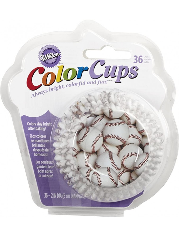 Wilton Standard Baking Cups 36-Count Baseball Color - BA21HY6EK