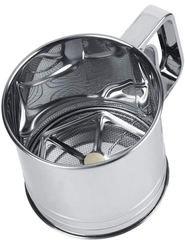 Alinory Flour Sifter Stainless Steel Handheld Manual Flour Sifter Sieve Strainer Kitchen Baking Tool - BSS2ZWQX8