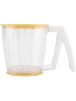 Flour Sifter One Hand Cup Flour Sifter Hand-held Strainer Powder Mesh Sieve with Lid Baking Supplies Tools - BJFKF84T2