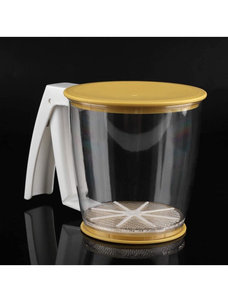 Flour Sifter Vensans Hand-held Cup Flour Sifter Strainer Powder Mesh Sieve Baking Supplies Tools with Lid - BX4BV3GQ3