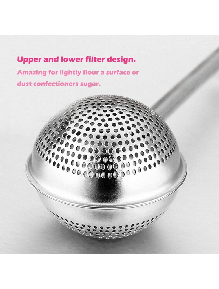 MOKIUER Powdered Sugar Duster 2 PCS Shaker Dusting Wand for Baking Meringue Powder Sugar Confectioners Flour Sifter Spice Shaker stainless steel 304 pack of 2 - BSIRIUXM3