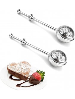 MOKIUER Powdered Sugar Duster 2 PCS Shaker Dusting Wand for Baking Meringue Powder Sugar Confectioners Flour Sifter Spice Shaker stainless steel 304 pack of 2 - BSIRIUXM3