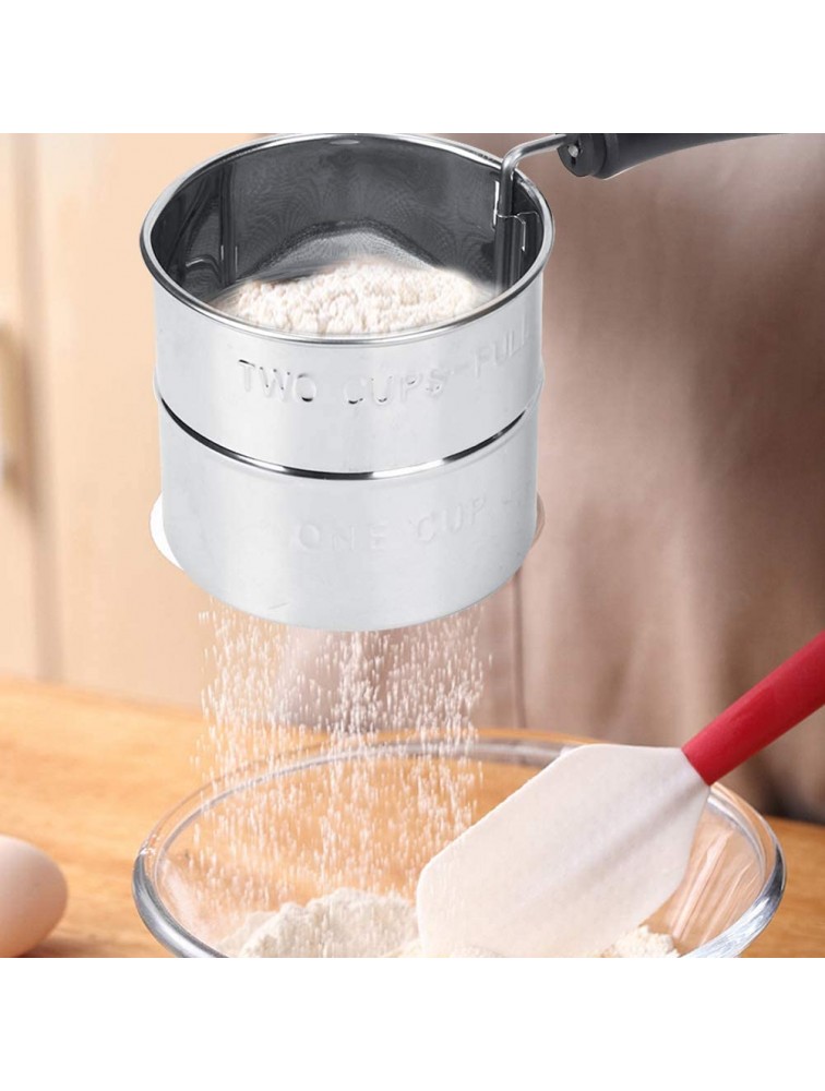 Powder Sifter Flour Sieve Fine Mesh Sieve Manual Flour Sifter Handheld Flour Powder Sifter Sieve Strainer Bakeware Supplies Baking Tool for Bakery for Kitchen - B9PNKIWC7