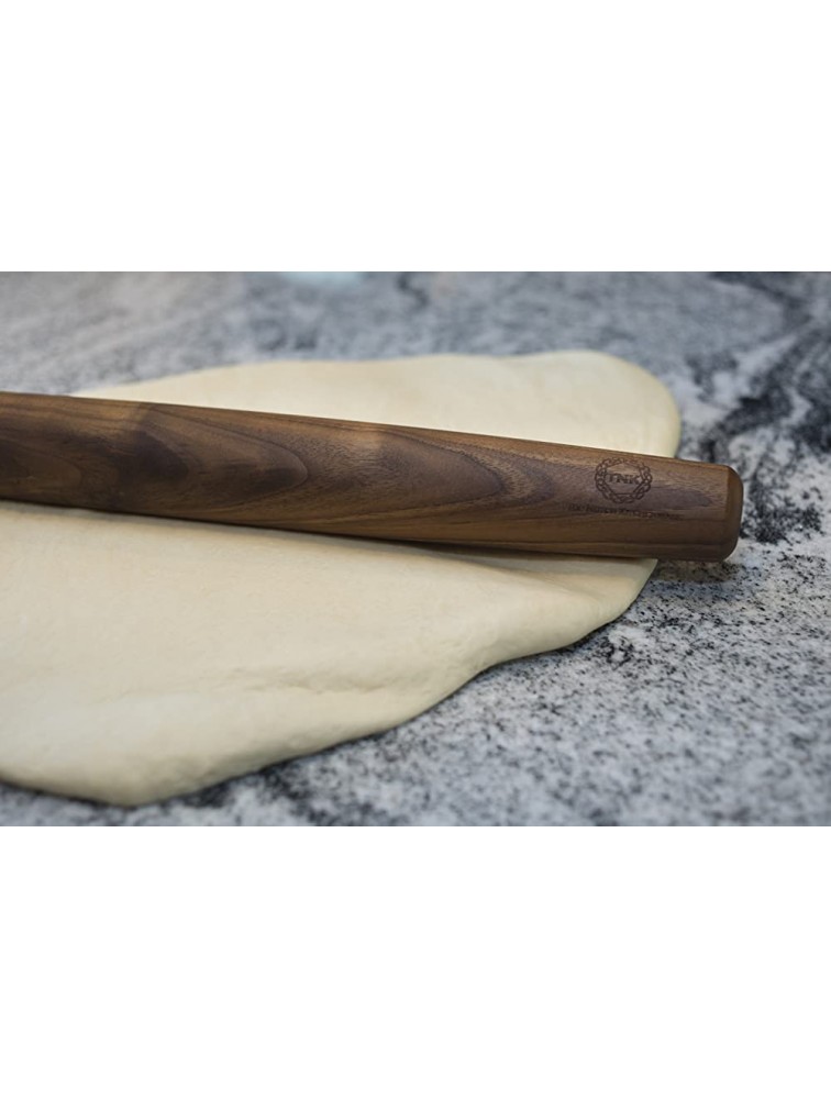 Black Walnut French Style Rolling Pin: Tapered Solid Wood Design. By Top Notch Kitchenware! - B9YING4A7