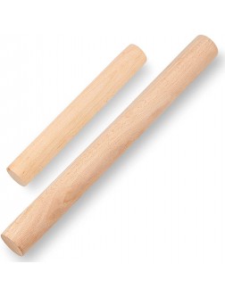 French Wooden Rolling Pin Non Stick Surface Essential Kitchen Tool,for Gift Baking Pizza Pasta Cookies Beech wood two-pack - B49WT0NYH