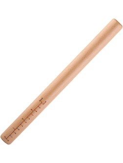 Rolling Pin with Measurement Dough Roller Wood Rolling Pin 15 Inch by 1-3 8 Inch with Mersure Professional Rolling Pins for Baking Pizza Clay Pasta Dumpling Eco-friendly and Safe Non-Stick - BWL5EOA7Z