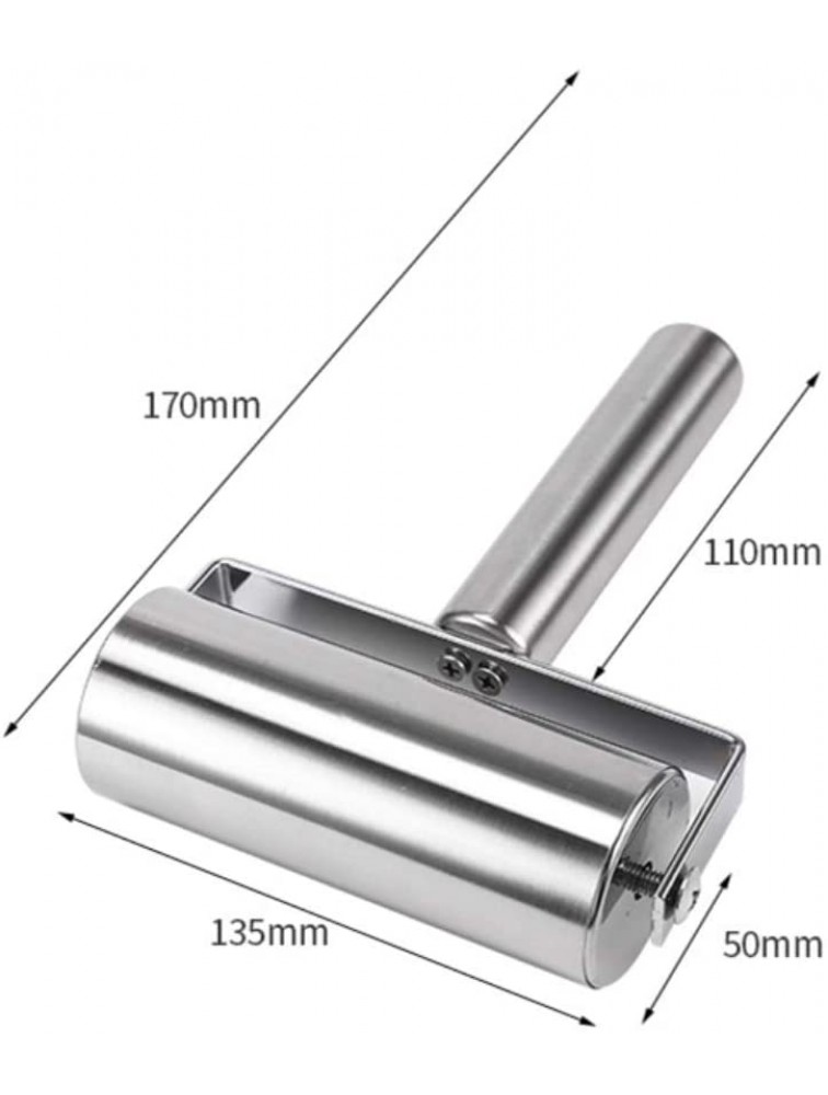 Stainless Steel Rolling Pin Pastry Pizza Fondant Bakers Roller Metal Kitchen Utensils Ideal for Baking Dough Pizza Pie Pastries Pasta and Cookies - BWC3Q4LMK