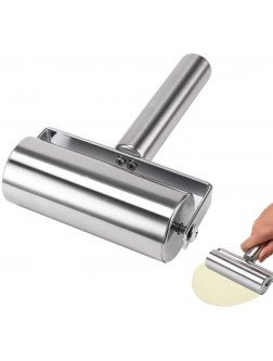 Stainless Steel Rolling Pin Pastry Pizza Fondant Bakers Roller Metal Kitchen Utensils Ideal for Baking Dough Pizza Pie Pastries Pasta and Cookies - BWC3Q4LMK