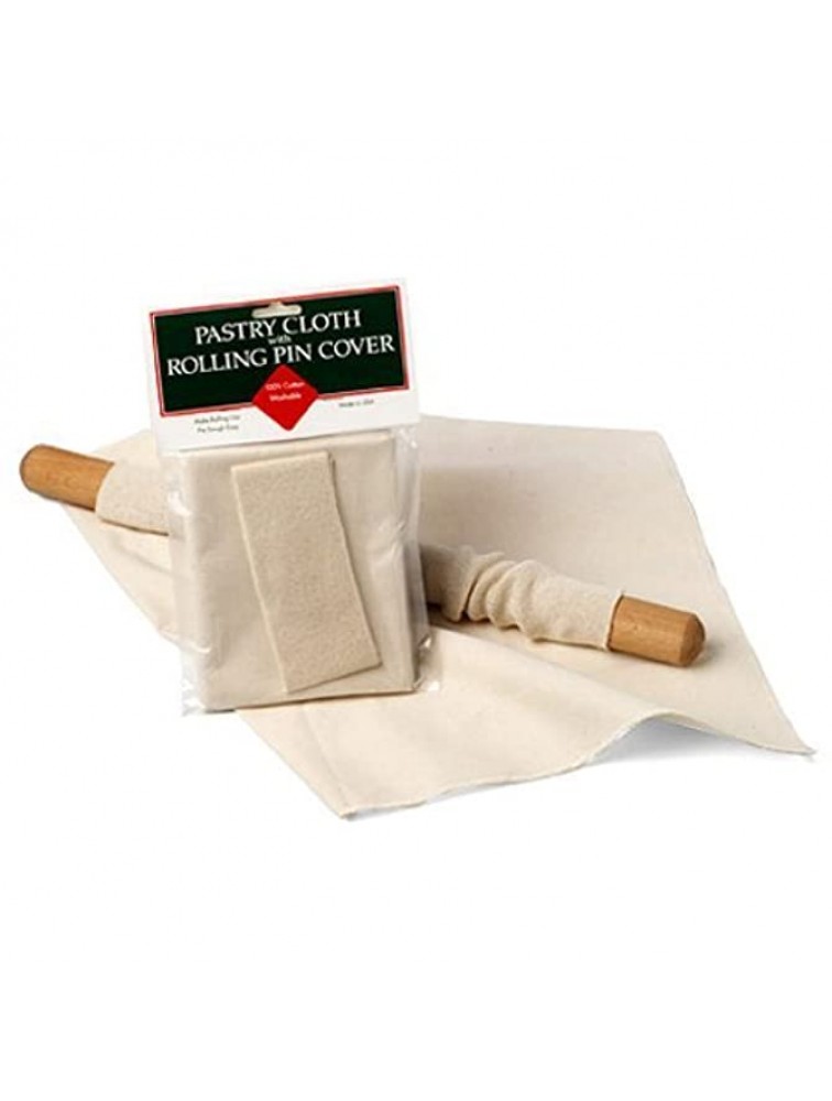Unbleached Cotton Pastry Cloth and Rolling Pin Cover Set - BJYQL6ZDL