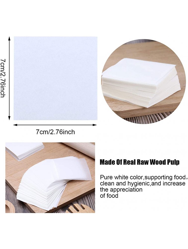 1500 Pieces Square Parchment Paper Sheets Bamboo Steamer Paper Wax Paper Air Fryer Liners for Baking Paper Non-Stick Steamer Mat for Cooking Baking Air Fryers Steamer 7 x 7 cm - B9B37Y1XF