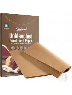 220 Pcs 12x16 In Unbleached Parchment Paper Baking Sheets Baklicious Pre-cut Heavy Duty Parchment Baking Paper for Air Fryer Oven Bakeware Steaming Cooking Bread CupCake Cookies - BIP8JIJGF