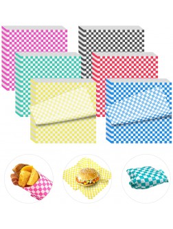 240 Sheets Variety Pack Checkered Dry Waxed Deli Paper Sheets 12x12 inch Paper Sandwich Paper Liners Food Basket Liners Wax Paper Deli Wrap Wax Paper Sheets for Wrapping Bread and Sandwiches - BVJEJ1YUL