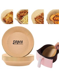 50 Pcs Air Fryer Disposable Paper Liner Air Fryer Accessories 6.3 Inch Non-stick Disposable Air Fryer Liners Parchment Paper Liners Round Basket Baking Paper for Air Fryer Baking Roasting Microwave - B562KVDZI