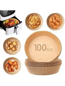 Air Fryer Disposable Paper Liner 100pcs Non-Stick Air Fryer Round Liners Cooking Paper Oil-proof Water-proof Food Grade Parchment for Steamer Microwave Food Grade Baking Paper Oil-Proof Water-proof - B9XNY6NVF