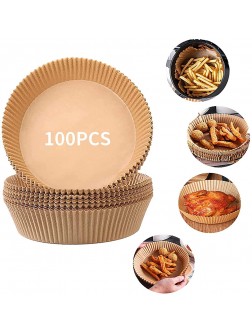 Air Fryer Disposable Paper Liner,Non-stick Food Grade Air Fryer Liners Water-proof Oil-proof for Baking Suit for 3-6L Air Fryer BBQ Plate Oven Kitchen Baking Accessories 100PCS-6.3inch - B88ZRZ2Y3