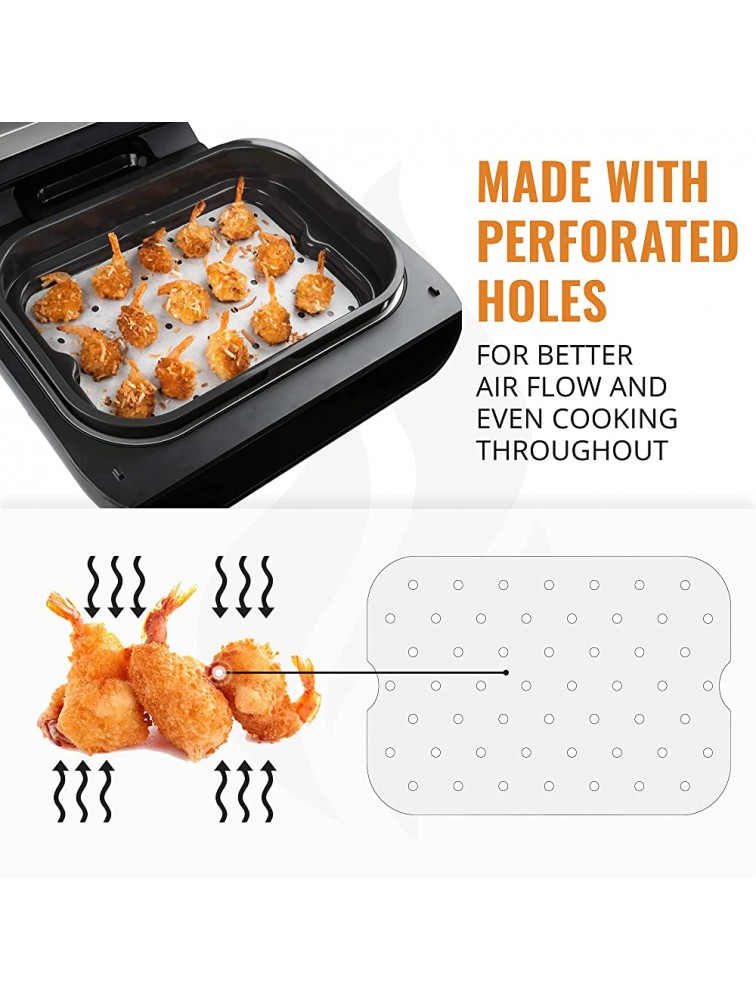 Air Fryer Parchment Paper Liners for Ninja Foodi XL Smart FG551 6-in-1 Indoor Grill Ninja Foodi Accessories Air Fryer Liners and Reusable Heat Resistant Mat Air Fryer Accessories by INFRAOVENS - BFG2VU94H