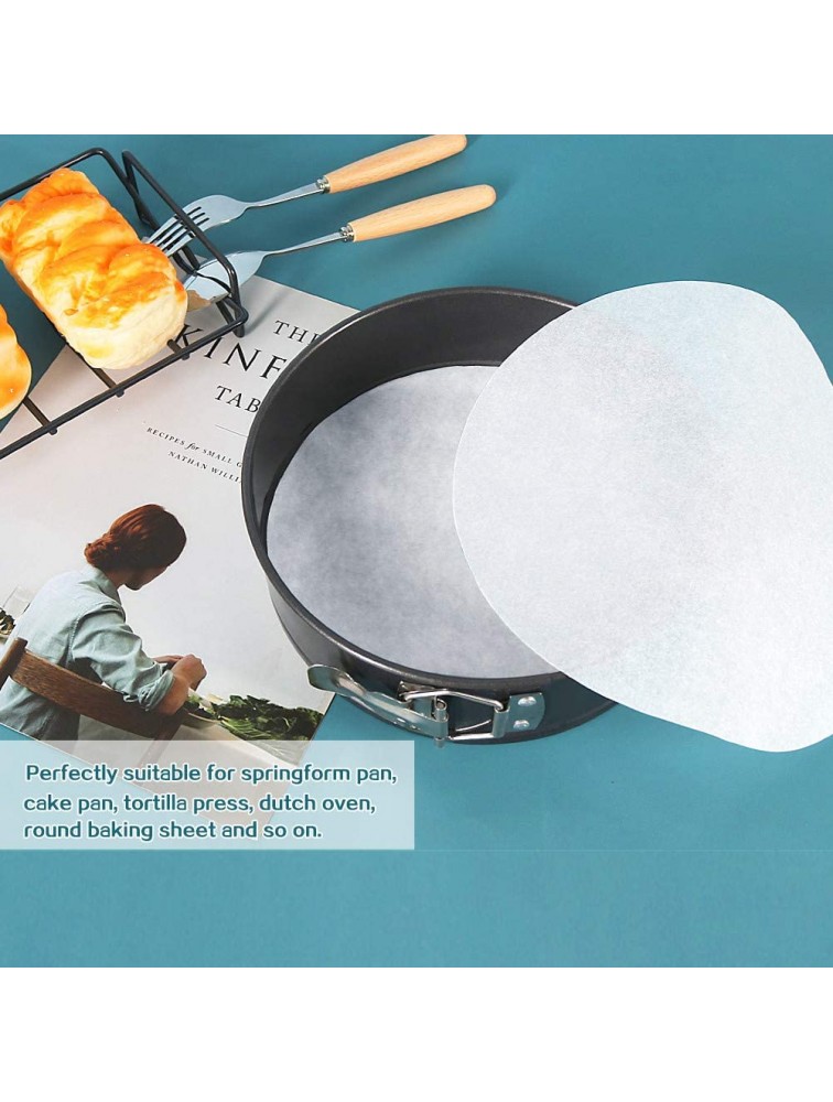 Baking Parchment Circles Set of 100 9 Inch Non Stick Round Parchment Paper for Springform Cake Tin Toaster Oven Microwave and so on - B7F7A72JN