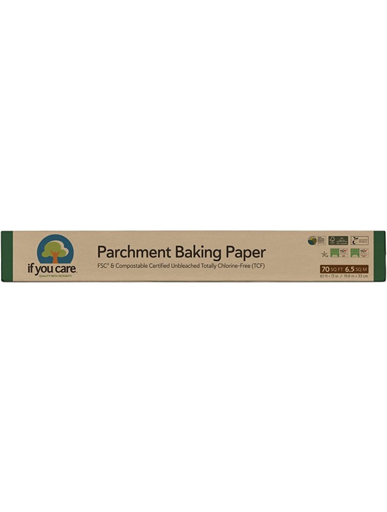 IF YOU CARE 100% Unbleached Silicone Parchment Paper 70 Sq Ft Pack of 4 - BRZLHJDPL