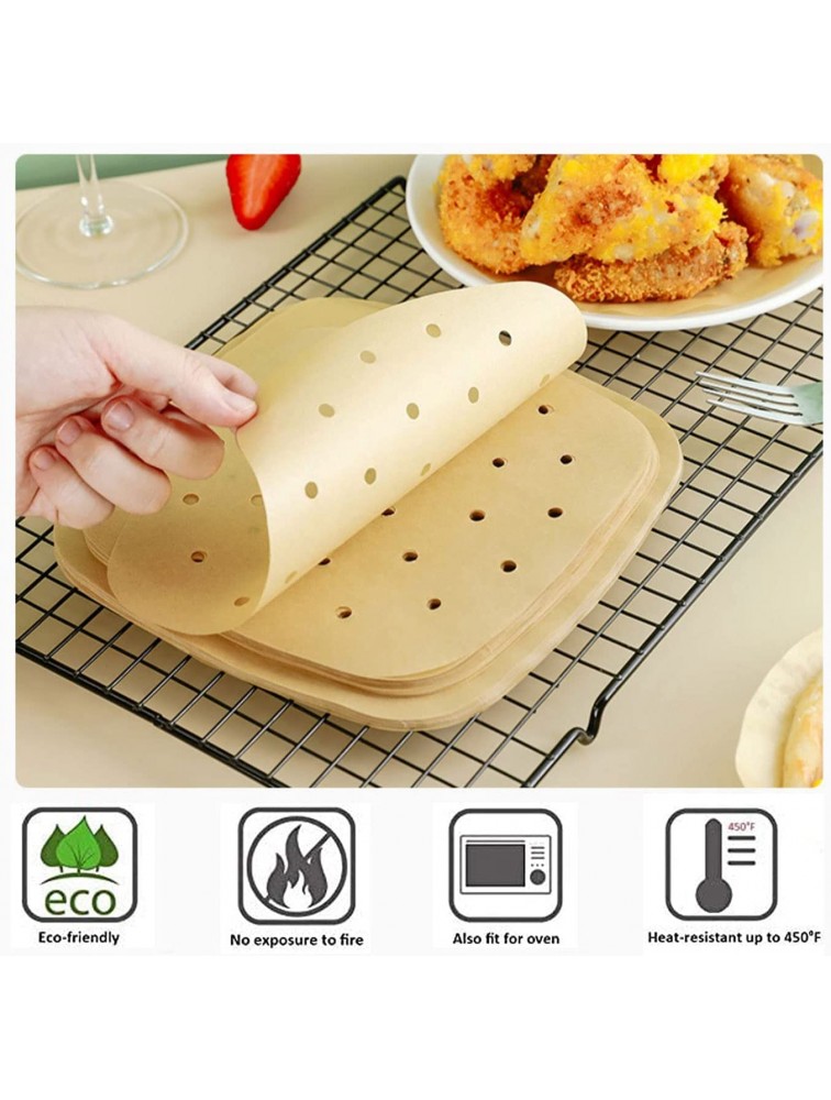 Perforated Parchment Paper for Air Fryer Parchment Paper Liners Sheets 200pcs 8.5Inch Unbleached Square Paper for Baking Toaster Oven Accessories200 8.5 Inch - BD4BPPVJK