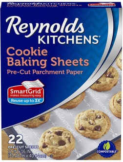 Reynolds Kitchens Cookie Baking Sheets Pre-Cut Parchment Paper 22 Sheets - BLUZH2AE4