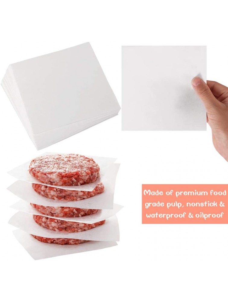 Square Patty Paper 5.5x5.5 Inch Set of 300 Non Stick Patty Paper Sheets for Burger Press Patty Serperate and Cake Baking,Freezing and Caramel Candy Wrappers - BBTXG4RGZ