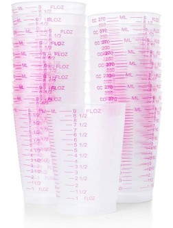 20 10oz Mixing Measuring Cups Frosted Plastic Cups for Resin Epoxy Stain Pour Art,Mixing Paint - BY4V0N9R3