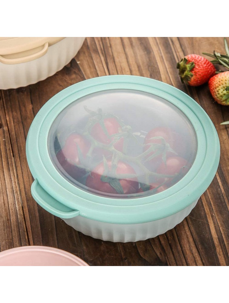 4 Pieces Food Storage Containers with Lids Plastic BPA-free Mixing Bowl with Lids Prep & Serve Bowl Set Nesting Storage Food Container Dishwasher Freezer Microwave Safe - BOS90MD8H